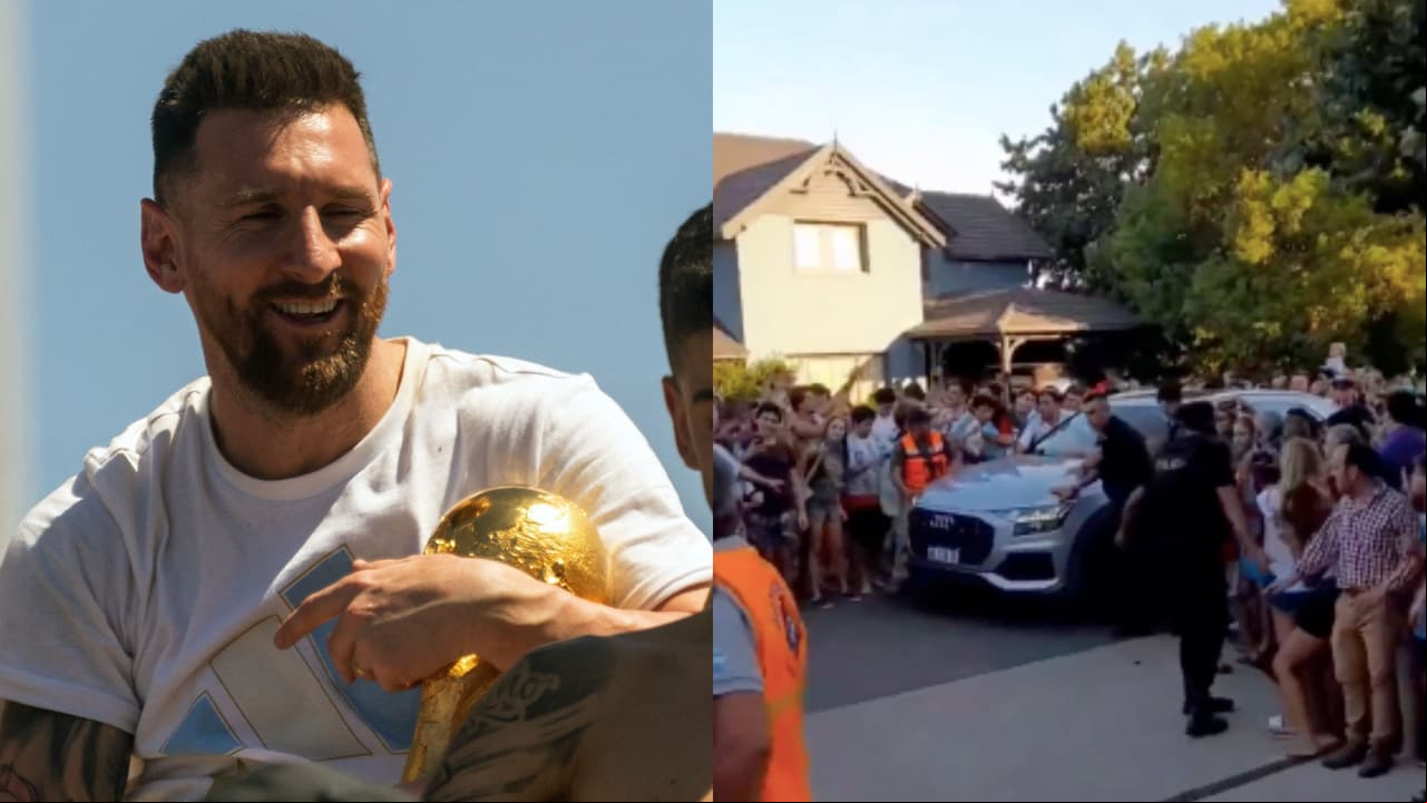 Messi pone de cabeza a Rosario: multitud de fans crean caos a su llegada