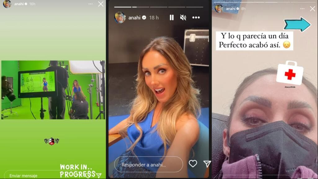 Anahí estaba en lo que parecía uno de los ensayos de la gira RBD cuando horas después reveló que acabó de emergencia en el hospital.