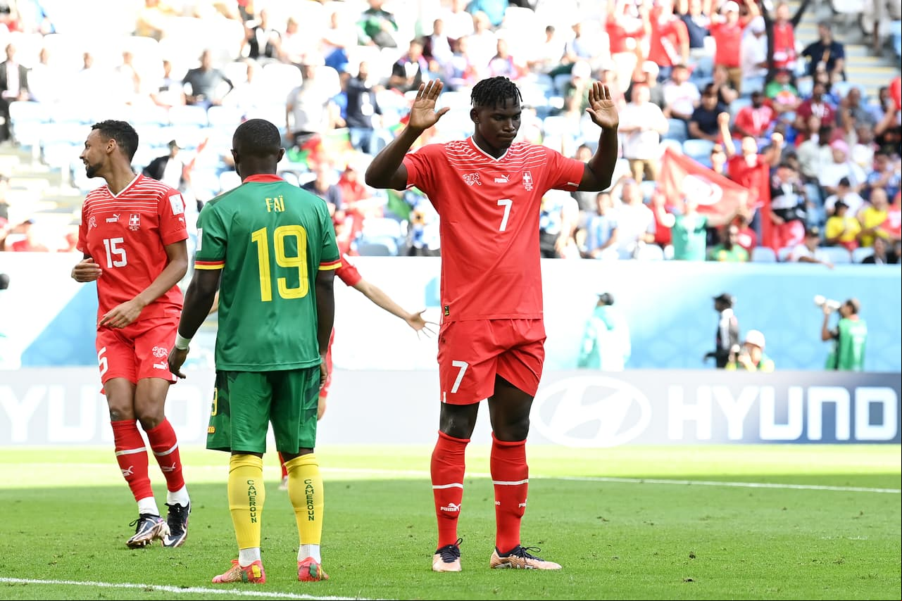 Suiza gana con gol de Breel Embolo a Camerún en el primer partido de ambas selecciones en el Mundial Qatar 2022.