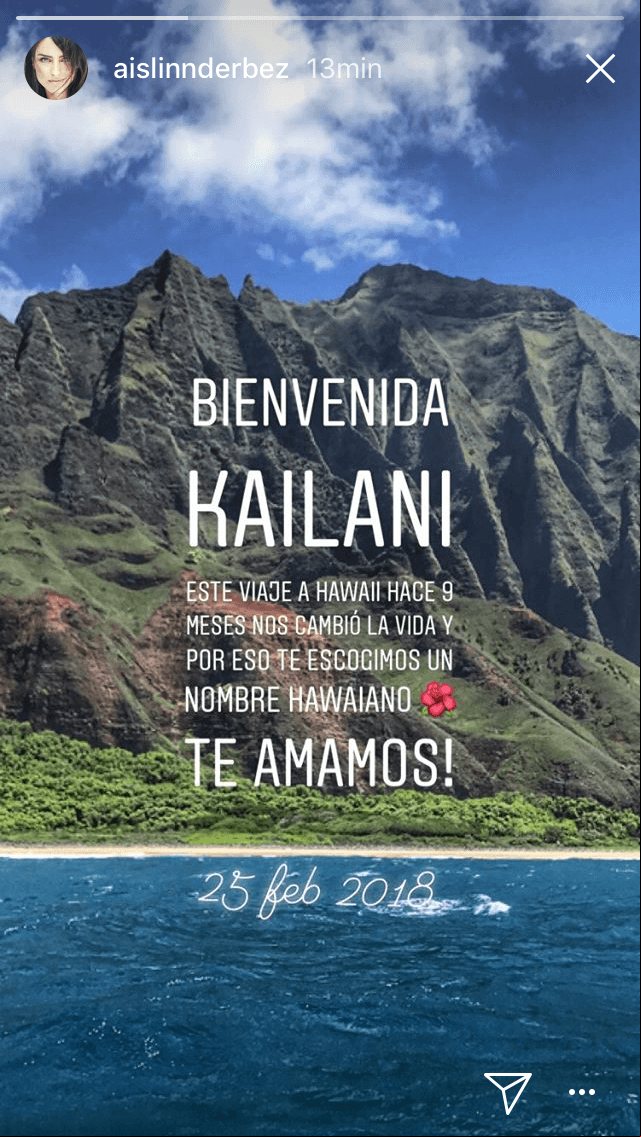 Aislinn compartió el nombre de su hija