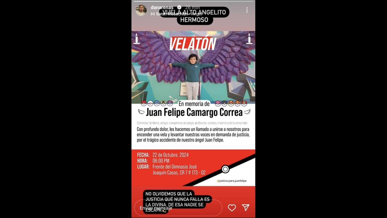 Daniel Arenas está de luto y así se despide