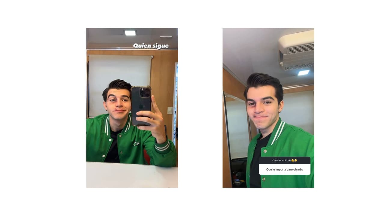 Andrés Vázquez apareció con el ojo morado, pero posiblemente se trate de maquillaje.