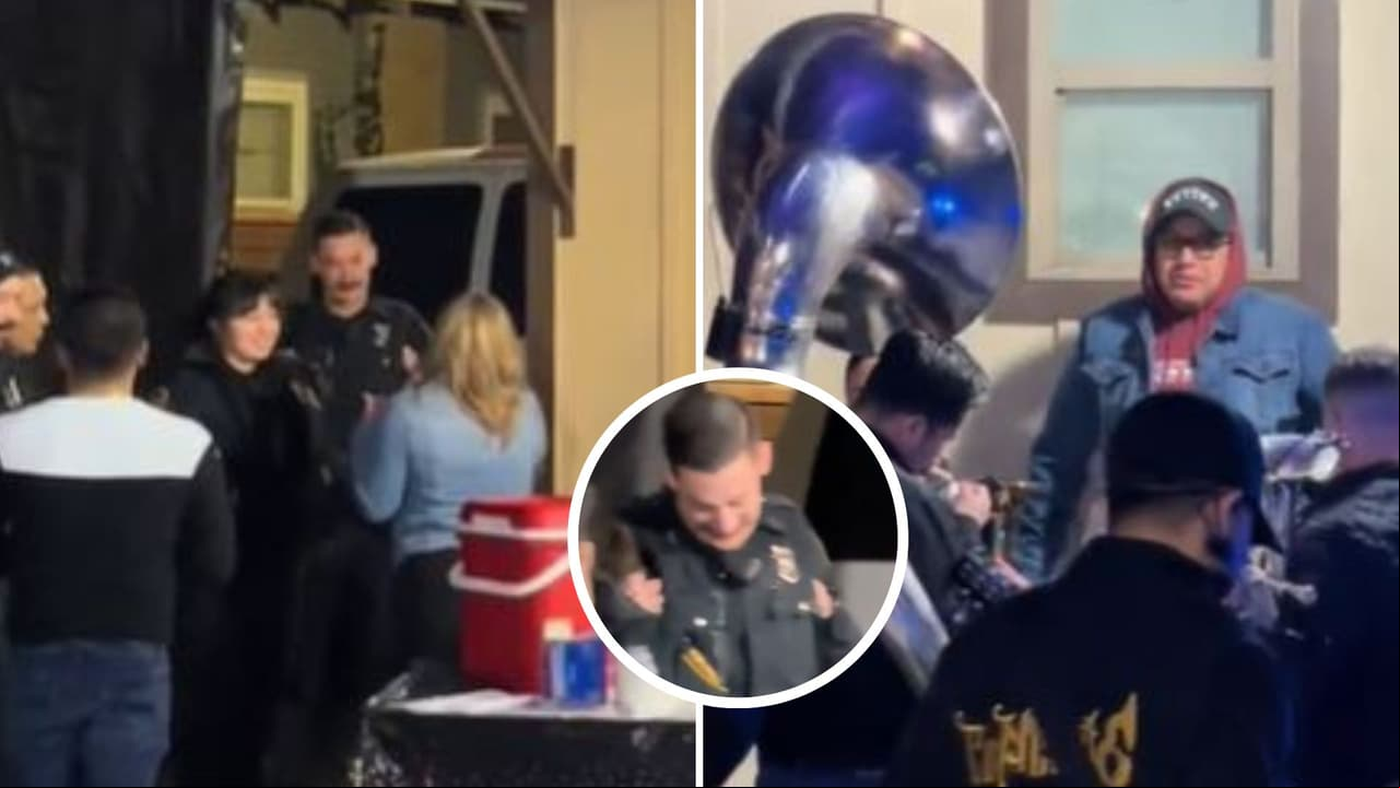 Policías ‘gringos’ llegan a cancelar fiesta de mexicanos y terminan quedándose a comer tacos