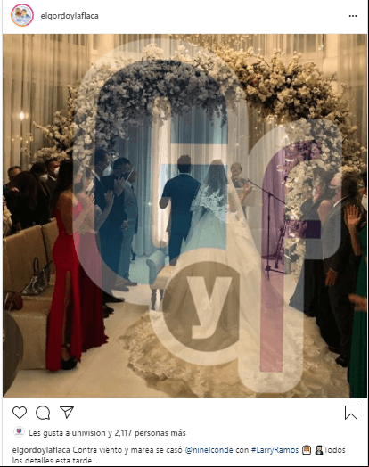 Filtran primera imagen de la boda de Ninel Conde y Larry Ramos
