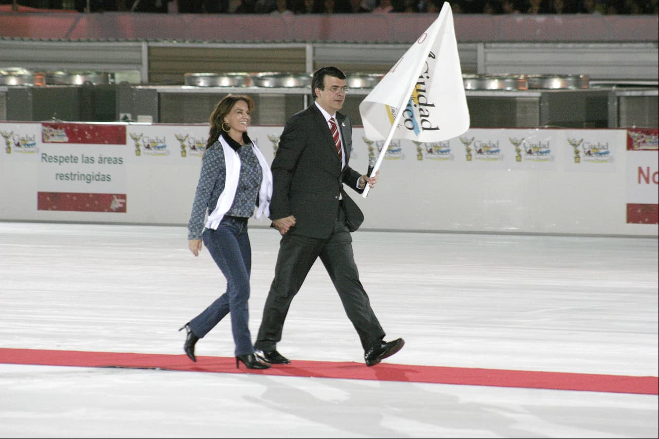 Mariagna Prats y Marcelo Ebrard. La actriz estuvo casada 5 años con el actual secretario de Relaciones Exteriores de México.