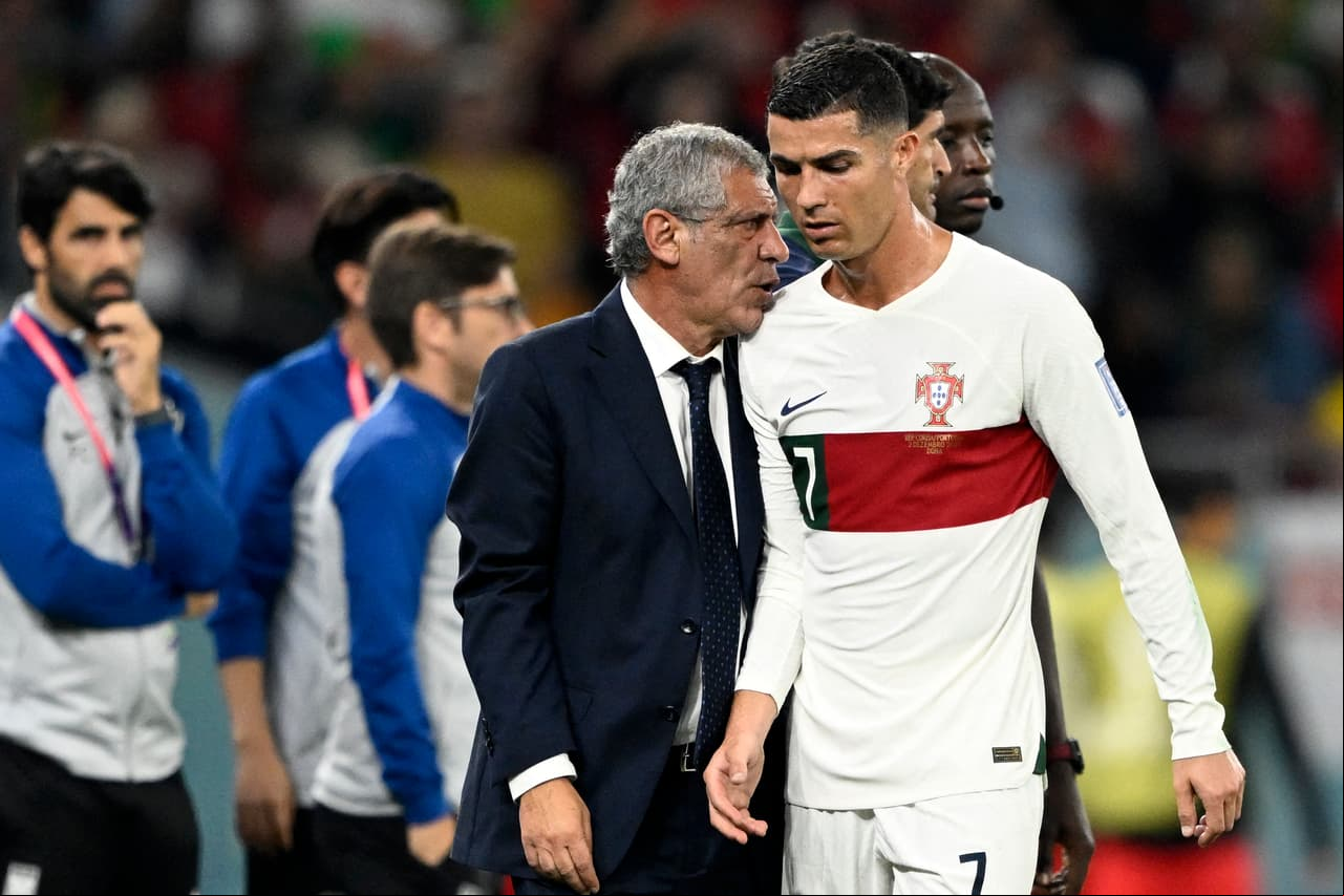 Fernando Santos y Cristiano Ronaldo