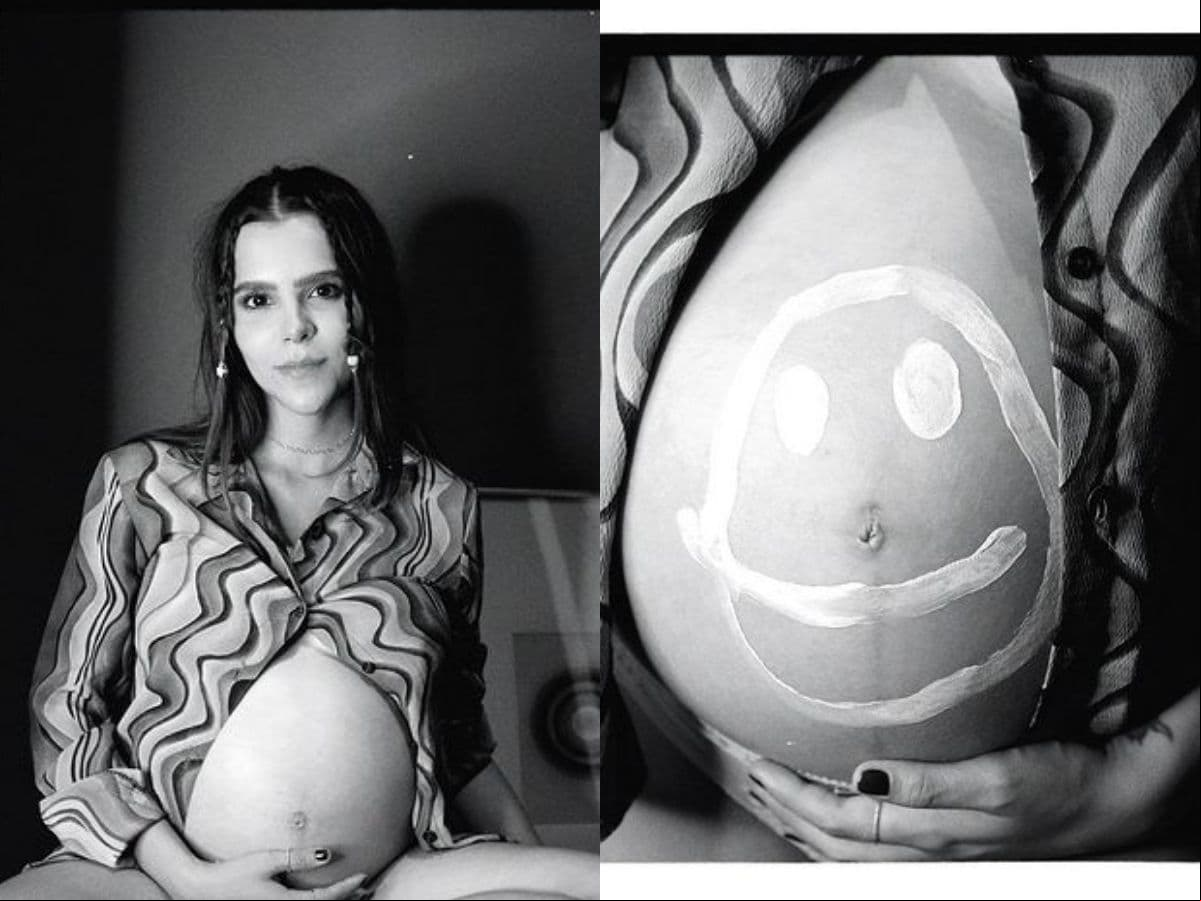 Yuya presumió un espectacular body paint en la recta final de su embarazo. A través de sus redes, la influencer compartió una serie de imágenes en las que mostró la carita feliz que ella misma pintó para su bebé.
