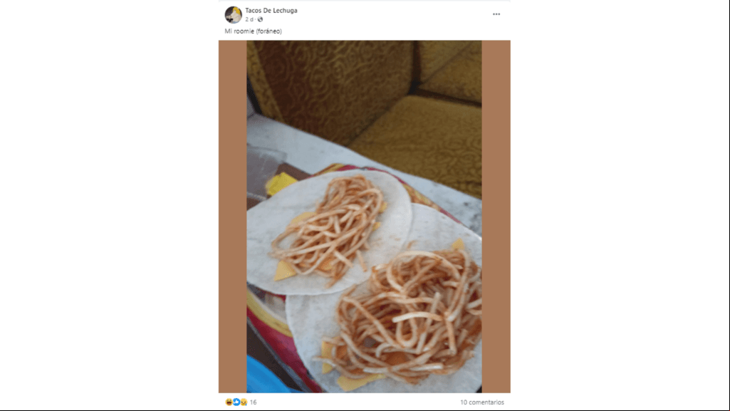 Tacos de espagueti