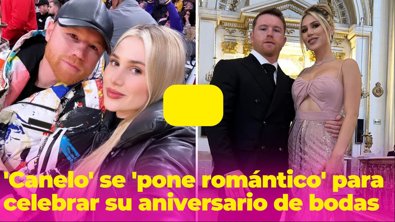 'Canelo' saca su lado más romántico en su aniversario con Fernanda Gómez: hasta un oso de flores le dio