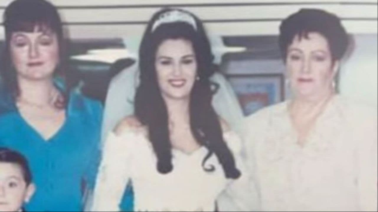 Ninel Conde el día de su boda a mediados de los 90