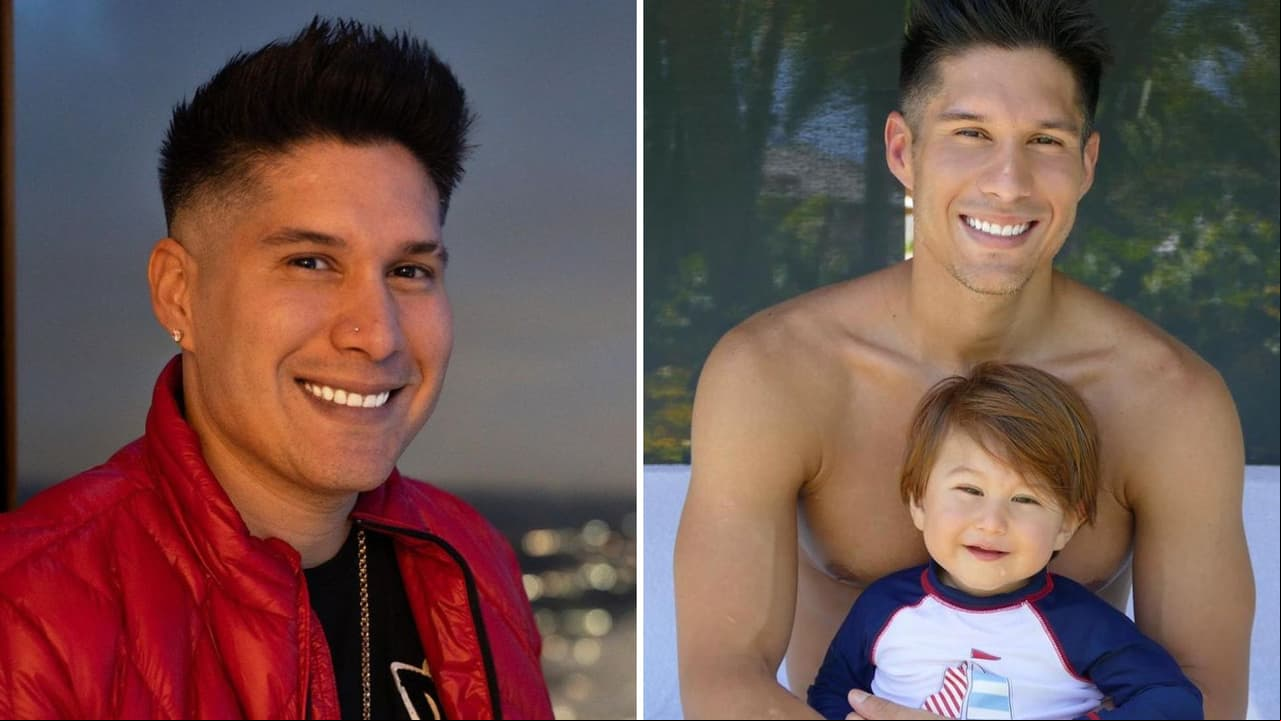 Chyno Miranda y su hijo Lucca.