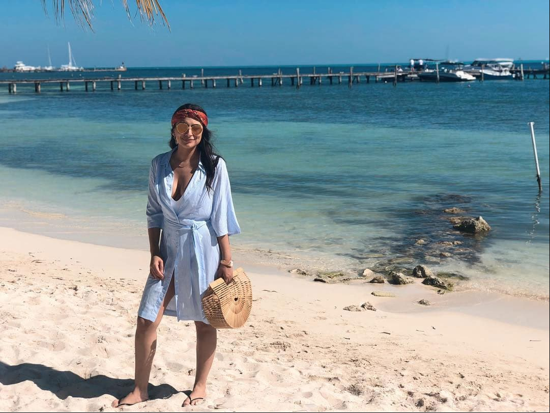 La protagonista dijo estar enamorada de las playas de México.