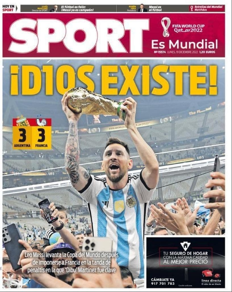 Las portadas de Argentina campeón en Qatar 2022