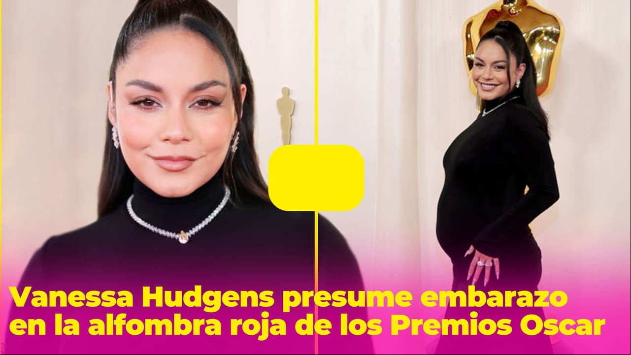 Vanessa Hudgens presume avanzado embarazo en la alfombra roja de los Premios Oscar 