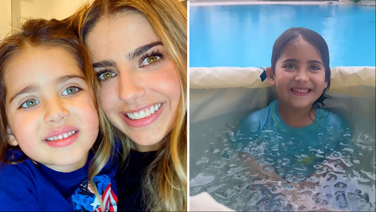 Hijo de Michelle Renaud le copia a la actriz y se sumerge en hielos