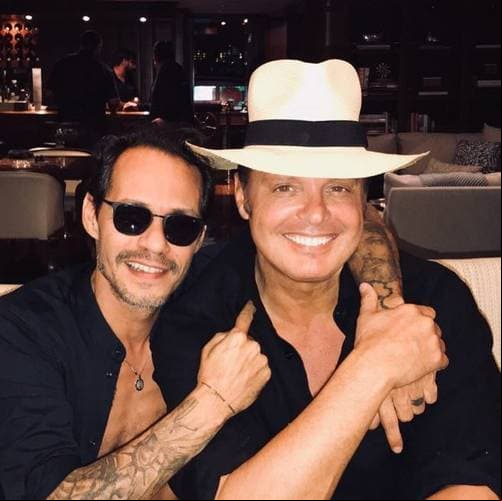¡Colegas! Marc Anthony y Luis Miguel.