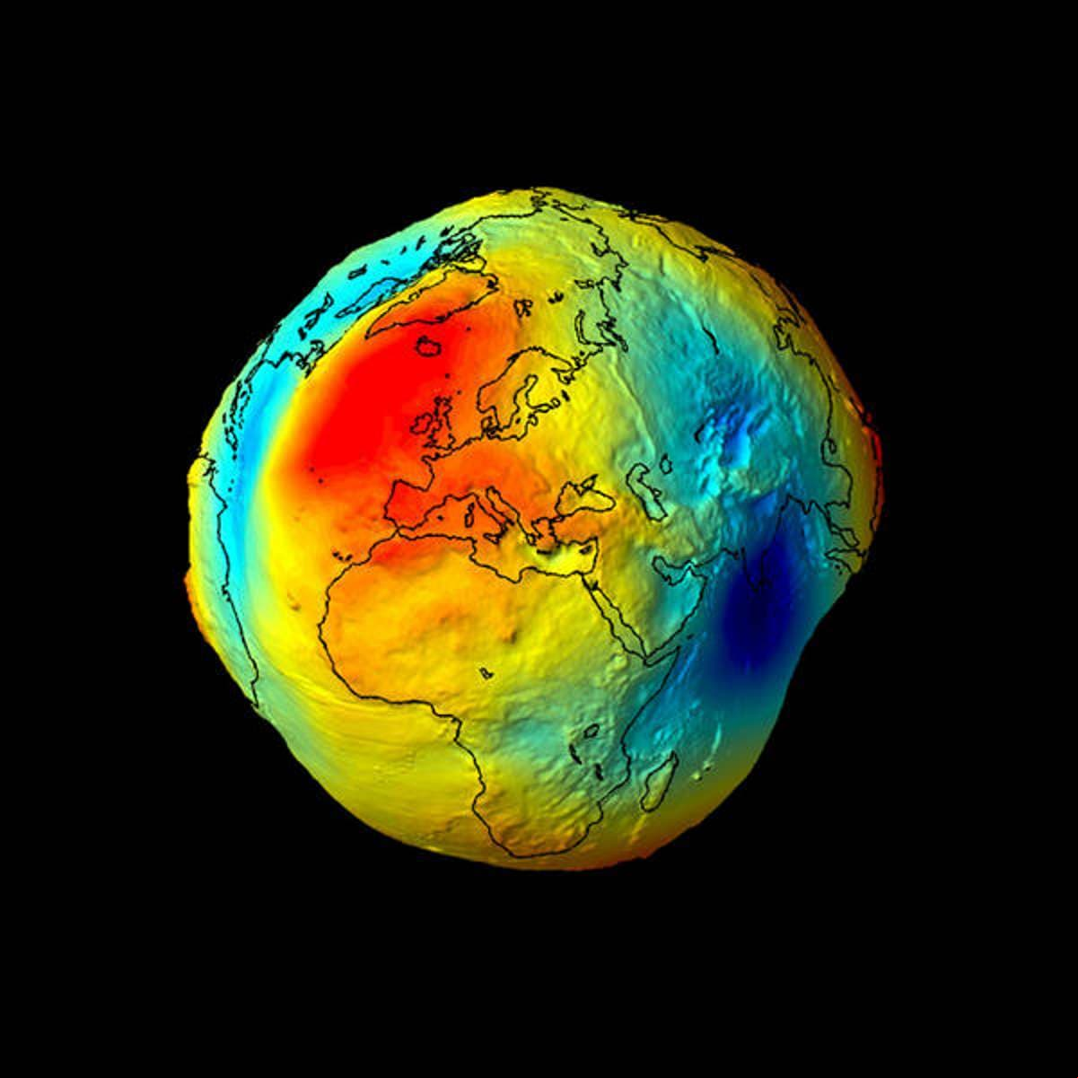La verdadera forma geoide de la Tierra