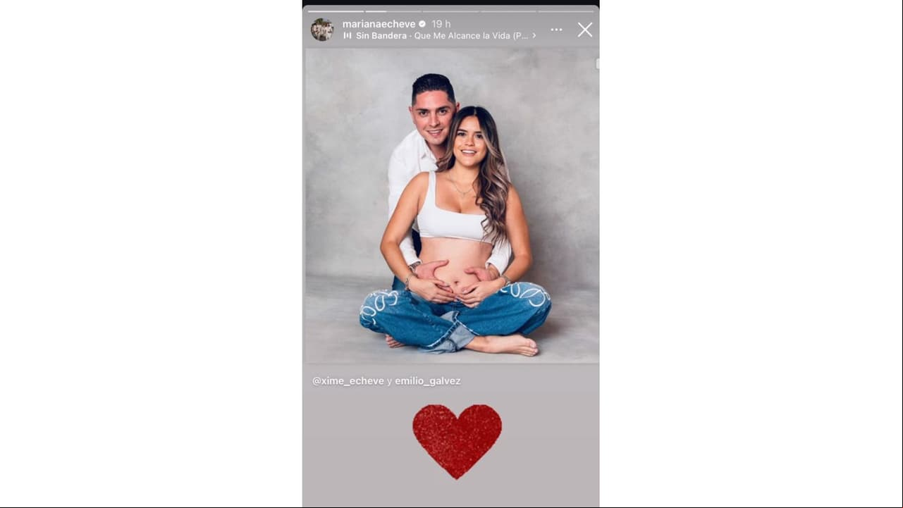 Mariana Echeverría anuncia embarazo de su hermana.