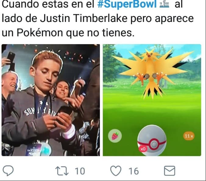 Cuando tienes a Justin Timberlake a tu lado y aparece un Pokémon que no tienes