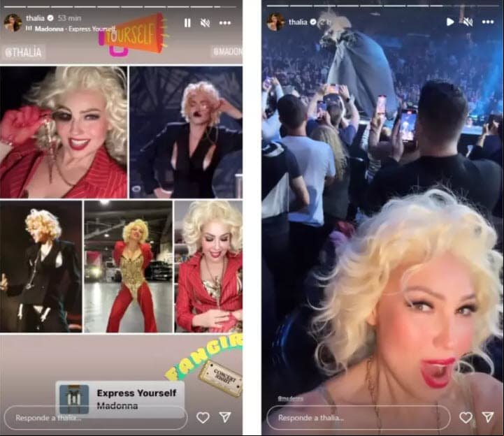 Thalía demostró que es fan de Madonna