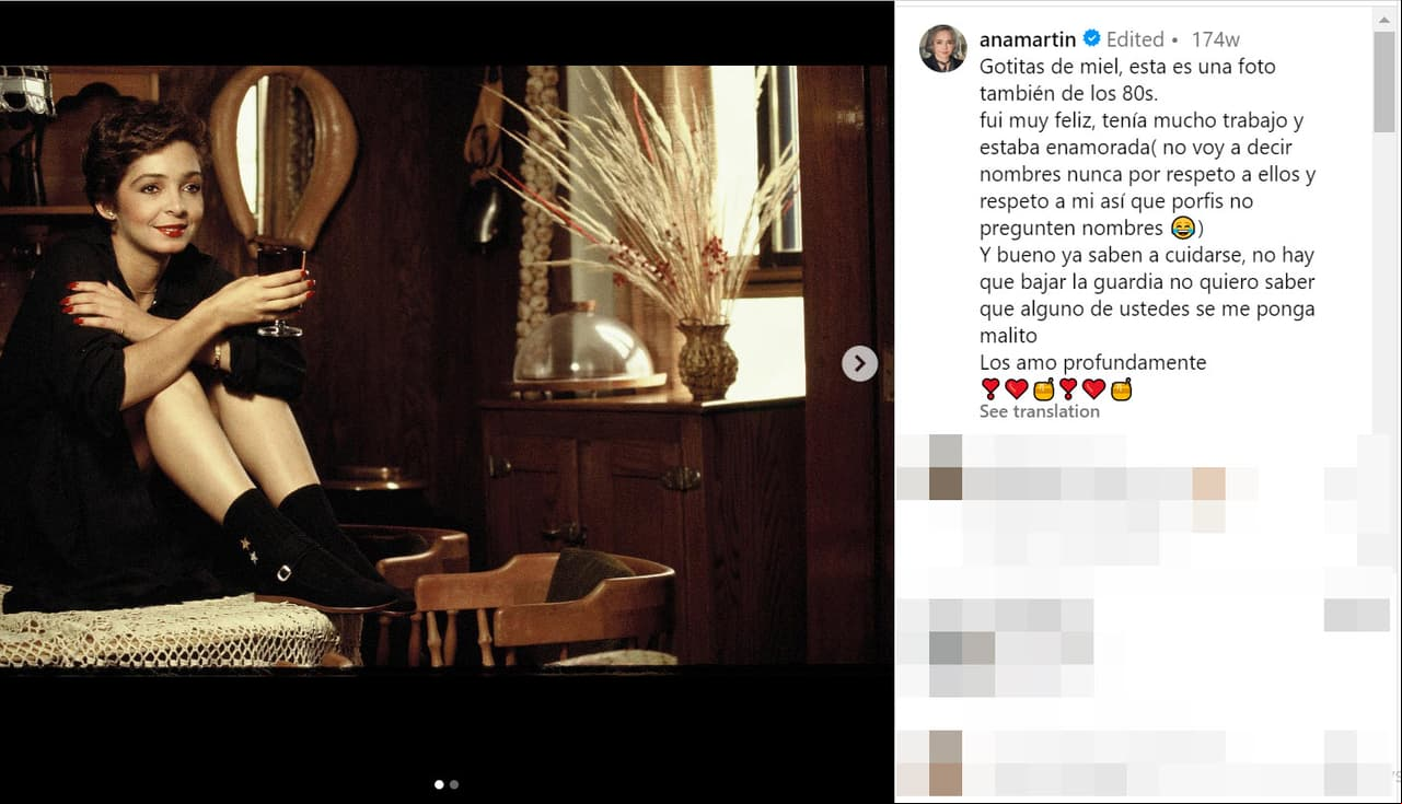 Ana Martin compartió fotos de su juventud.