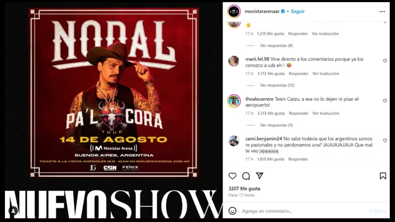 Nodal recibe críticas tras anunciar concierto