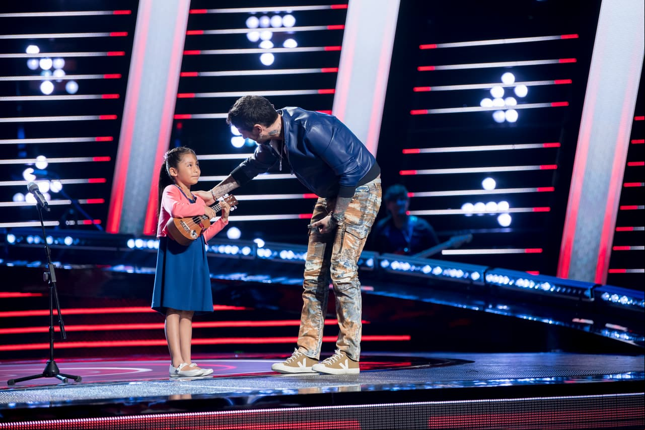 Además de tener a “El chuparosas Jr.” en su equipo, Melendi sorprendió a Lucero al ganar la voz de la pequeña Huitzillin Díaz.