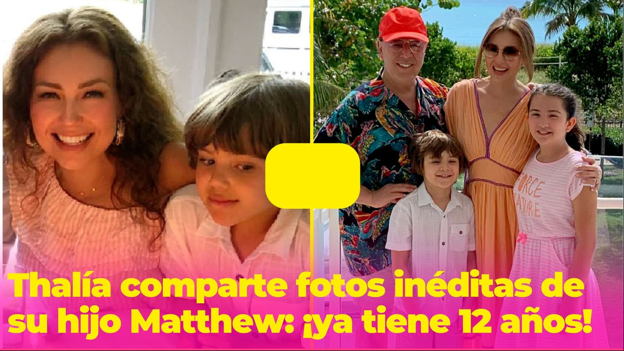 Thalía comparte fotos inéditas de su hijo en su cumpleaños número 12: ¡Es igualito a ella!