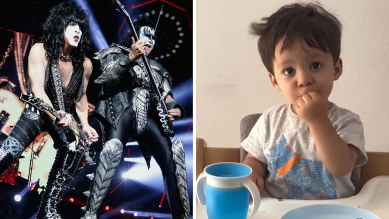 Bebé "rockstar" prefiere escuchar Kiss que música infantil: video hace reir a TikTok