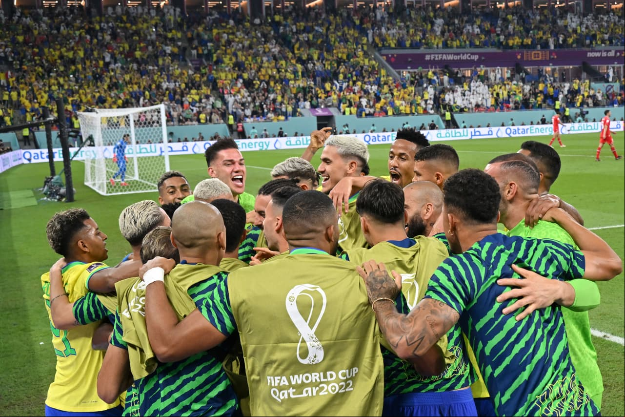 Brasil sufre pero consigue la clasificación a octavos de final al vencer por la mínima a Suiza en el Mundial Qatar 2022