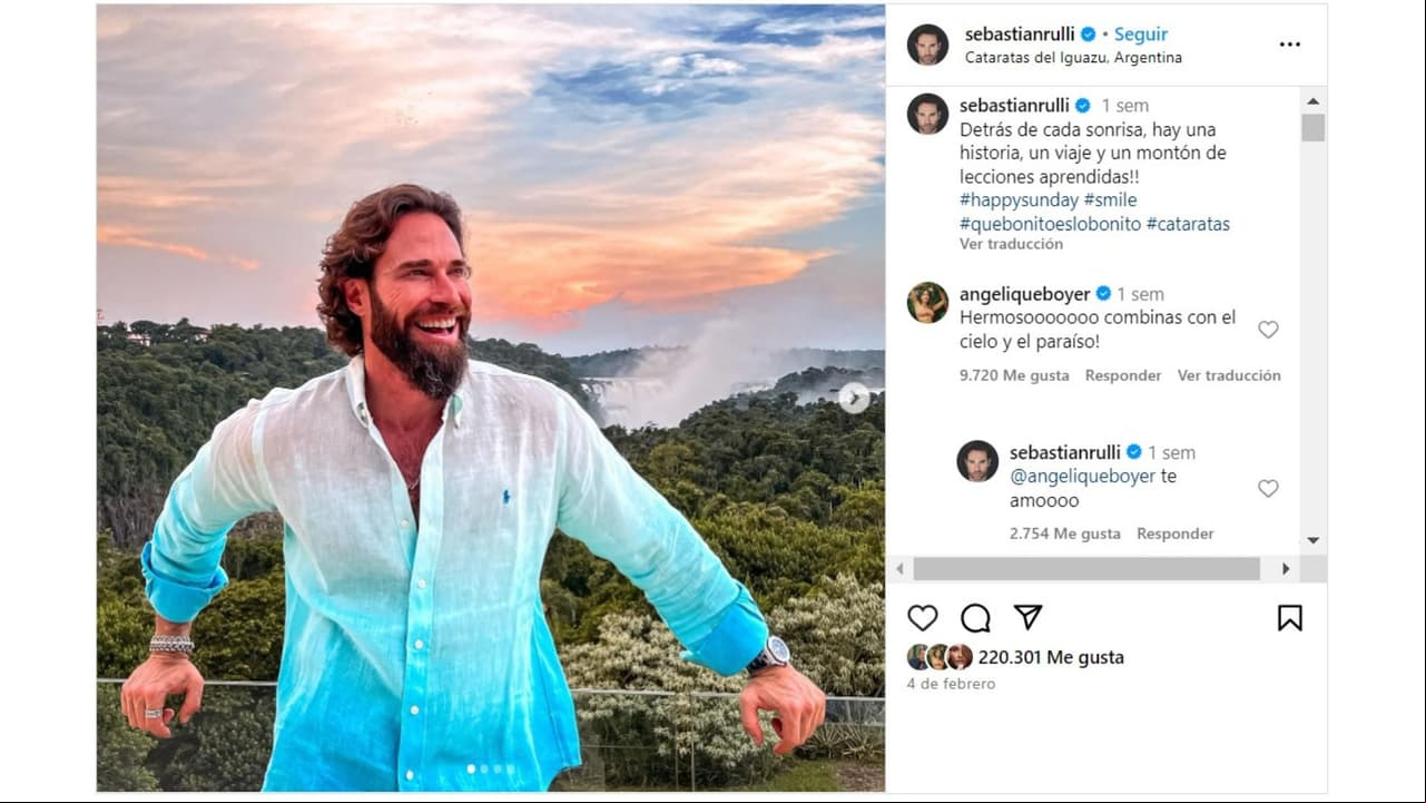 Angelique Boyer escribió un halago para Sebastián Rulli.