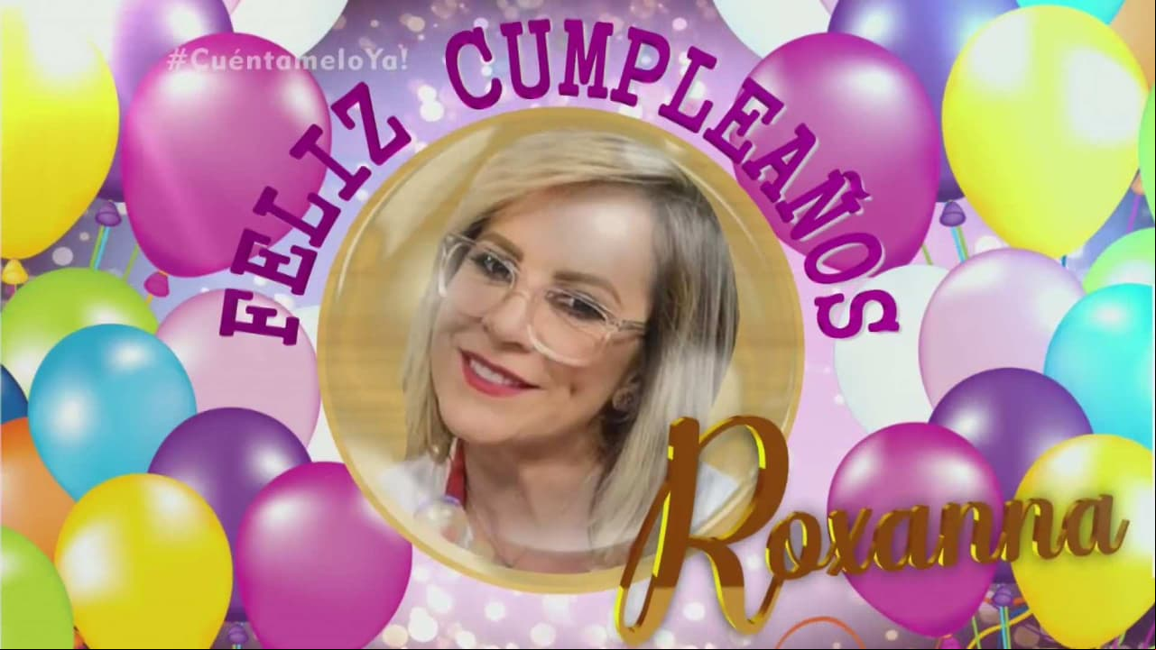 Roxana Castellanos parte pastelito de cumpleaños y le dan tremendo susto en ‘Cuéntamelo ya!’