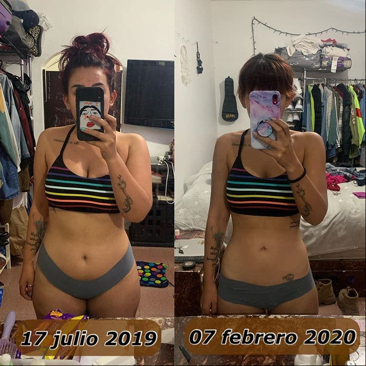 Para mostrar su transformación física, Marcos subió una fotografía a su cuenta de Instagram el 8 de febrero de 2020. "La neta, qué orgullo que mi primera foto en calzones en Instagram sea esta. Y la única diferencia son 18kg menos. Sigo siendo la misma Romina de siempre, tratando de conocer el mundo en otra envoltura y amando cada segundo de la vida", escribió.