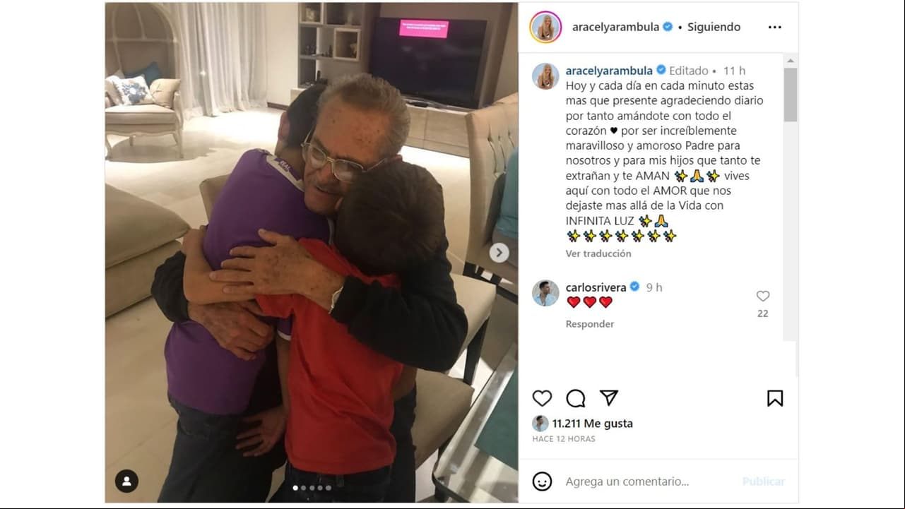 Aracely Arámbula recordó a su papá en el Día del Padre.