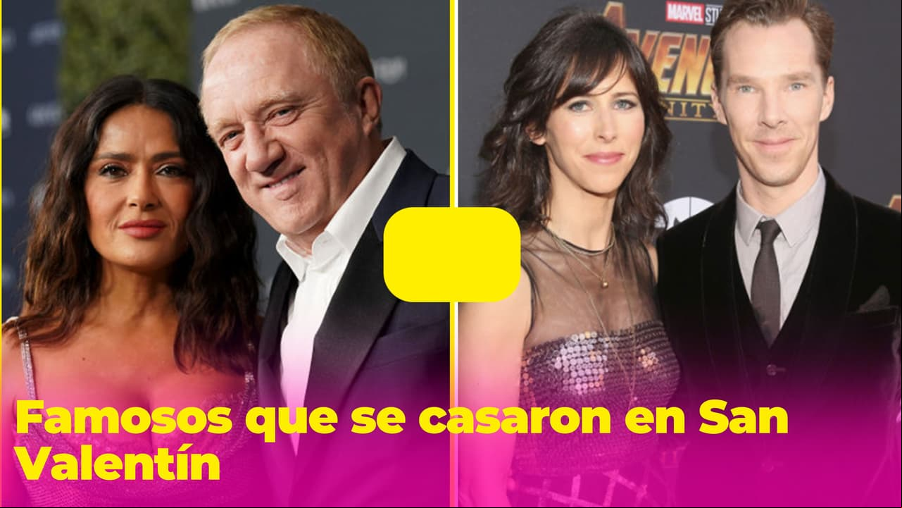 Salma Hayek y otros famosos que se casaron en San Valentín, ¡eligieron el día más romántico del año!