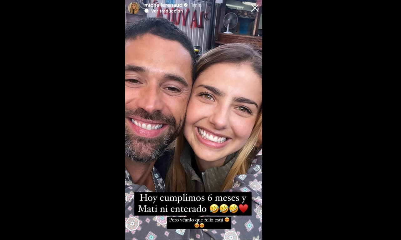 Este fue la fotografía con la que Michelle Renaud celebró los 6 meses de relación amorosa con Matías Novoa.