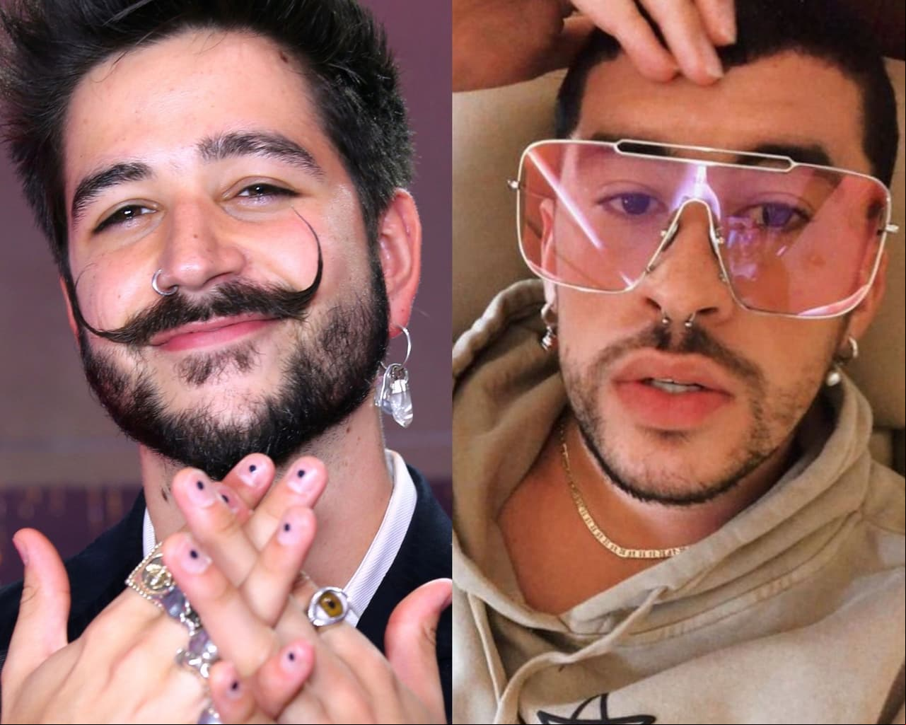 Además de Camilo y Bad Bunny presumen piercings.