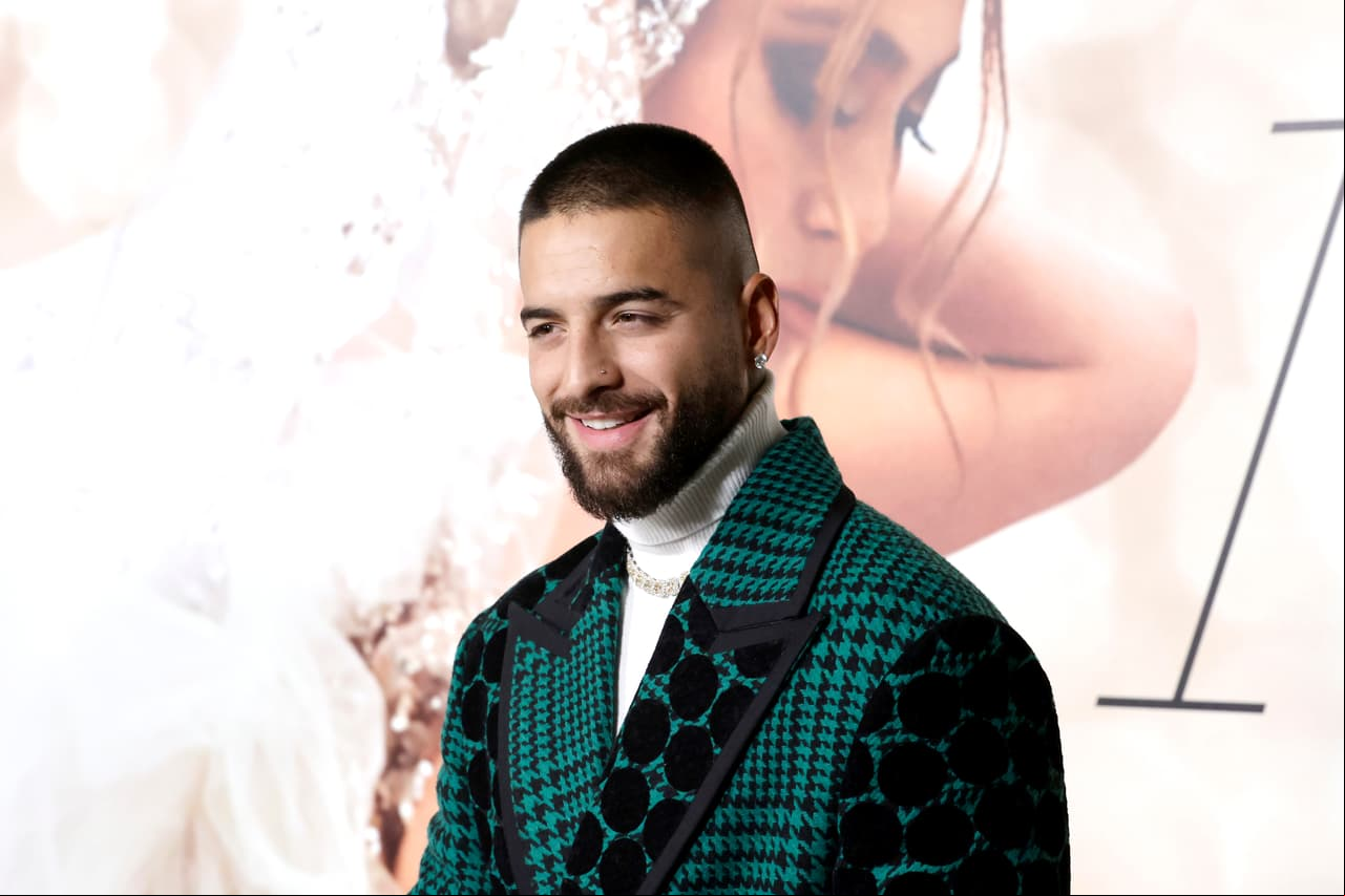 LOS ANGELES, CALIFORNIA - FEBRUARY 08: Maluma attends the Los Angeles Special Screening of "Marry Me" on February 08, 2022 in Los Angeles, California. (Photo by Frazer Harrison/Getty Images)
