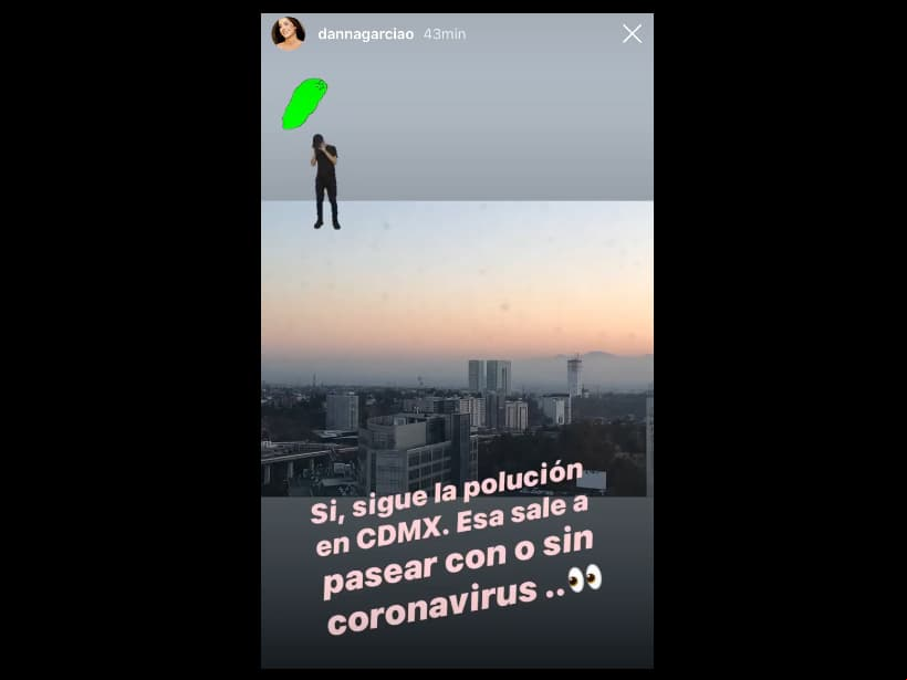 Danna García deja entrever que se encuentra aislada en algún lugar de la CDMX.