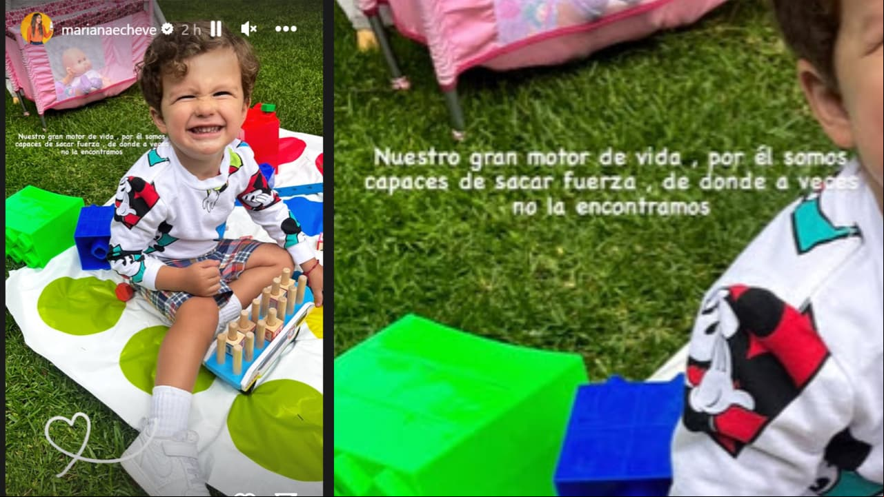 Mariana Echeverría reapareció en redes sociales con esta foto de su hijo de quien dice saca "fuerza" ante lo que enfrenta tras la pérdida de si bebé.
