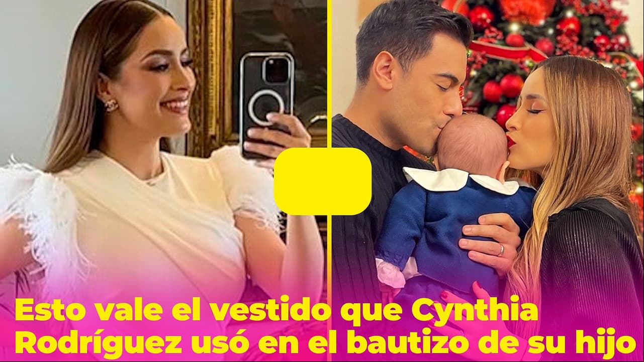 El elegante vestido que usó Cynthia Rodríguez en el bautizo de su hijo no es tan costoso como crees