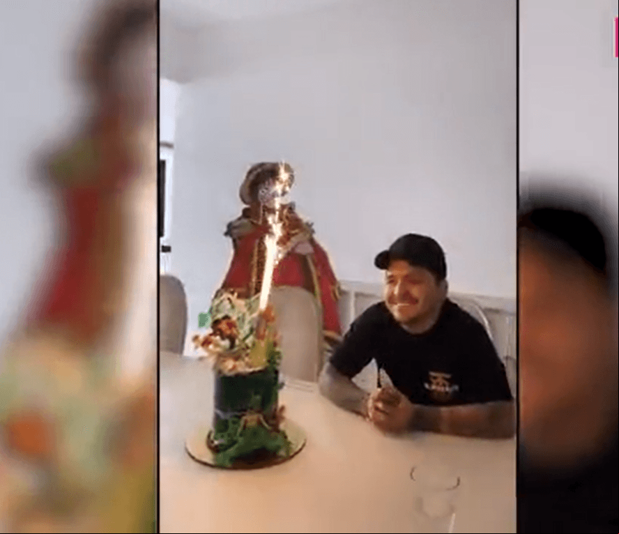 La suegra de Belinda le cantó las mañanitas a su hijo en una íntima fiesta
