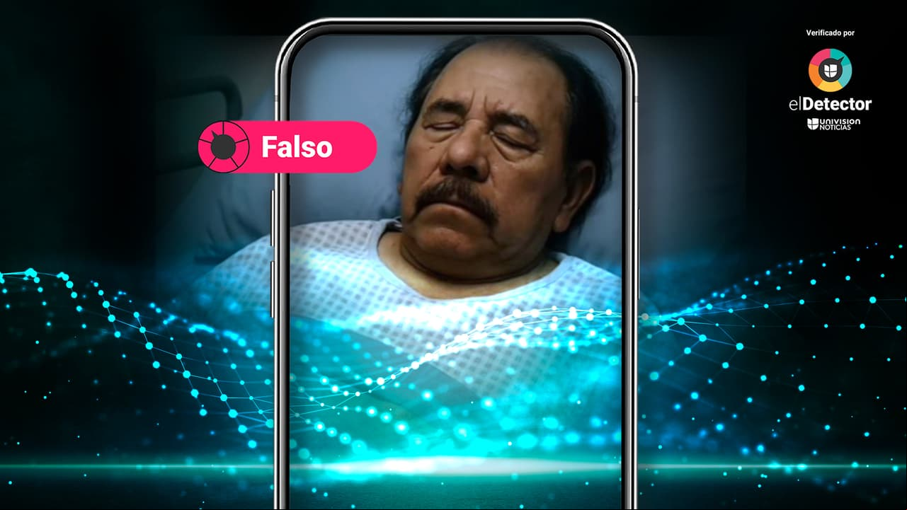 Es falsa esa imagen de Daniel Ortega acostado en lo que parece ser una cama de hospital: fue creada con IA 