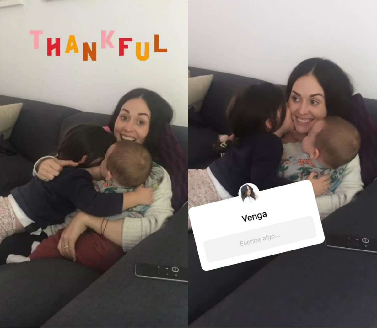 Zuria Vega mostró a sus hijos en tiernas fotografías