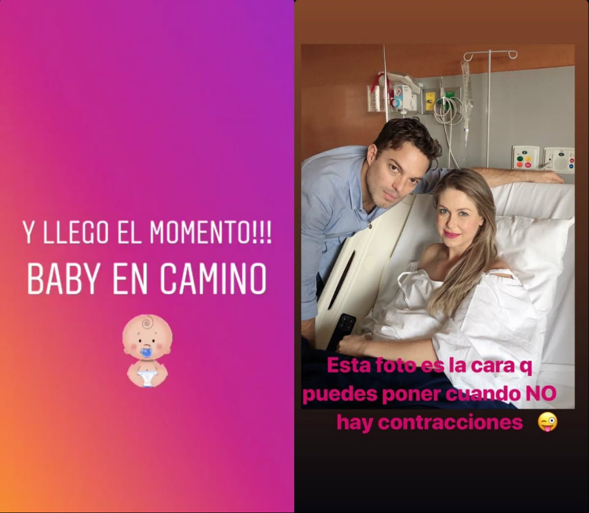 La actriz compartió varias fotos antes del nacimiento de su primogénita