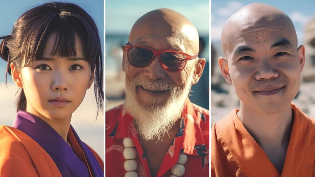 Personajes de 'Dragon Ball Z' con IA