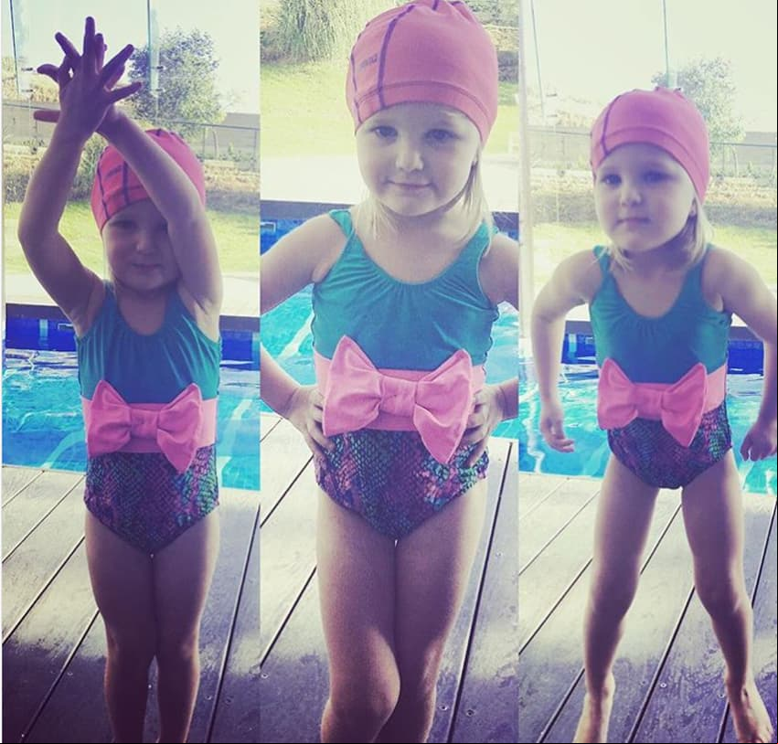 Además de los labores escolares, Alexa Miranda también tomó clases de natación, momento que compartió con sus seguidores en su red social en enero de 2017.