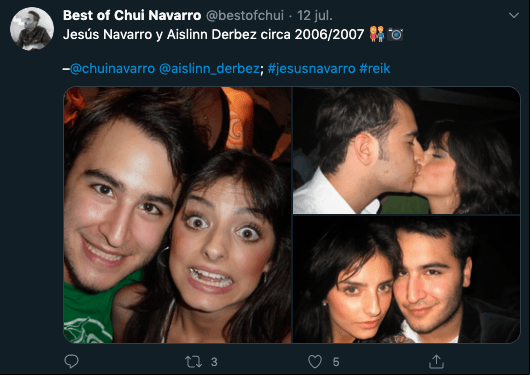"Yo era súper fan de Reik y estaba enamorada de Jesús y salí con él como unas semanas, así de fan-groupie, cuando yo aún no era actriz ni nada”, contó Derbez sobre este fugaz idilio amoroso.