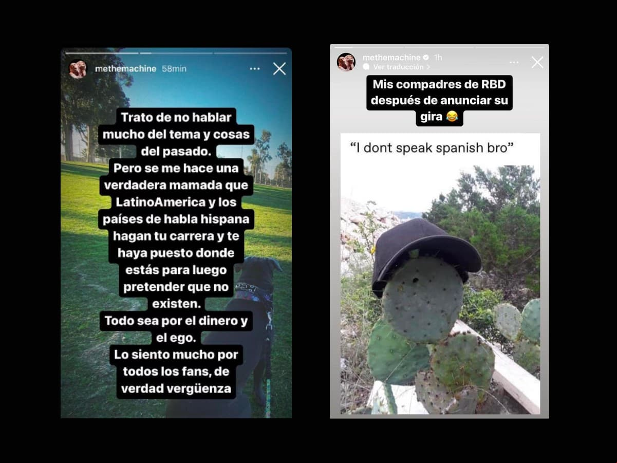 El actor de 'Rebelde' no se quedó callado y expresó su descontento.