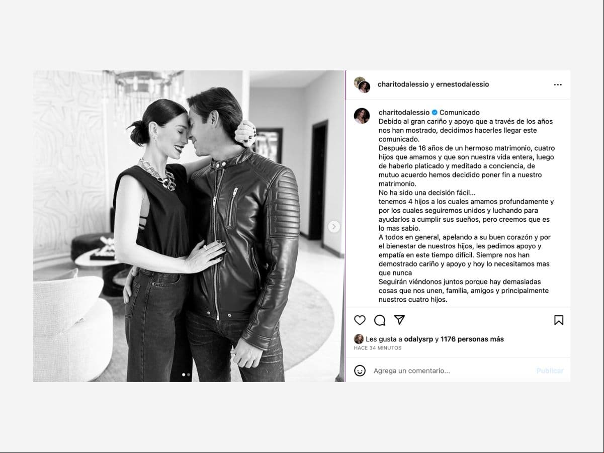 Así dieron a conocer su divorcio.